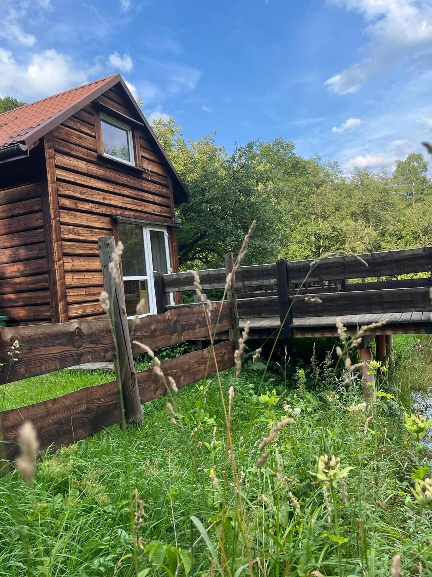 Pod Dobrym Adresem- Domek Nad Stawem チスナ エクステリア 写真